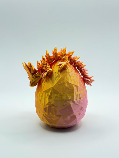 3D Printed Crystal Dragon, Dragon Egg, Toddler Room Decor, Dragon Toy Handmade Children's Toy, Bookshelf Decor, Articulated Dragon Figurine