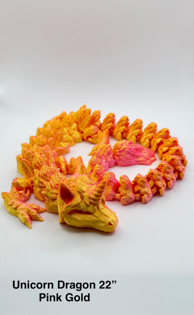 3D Printed Articulated Alicorn Dragon: Fantasy Collectible Desk Toy, Toddler Room & Bookshelf Decor, Sensory Toy, Birthday Gift,