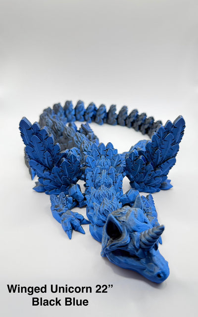 3D Printed Articulated Alicorn Dragon: Fantasy Collectible Desk Toy, Toddler Room & Bookshelf Decor, Sensory Toy, Birthday Gift,