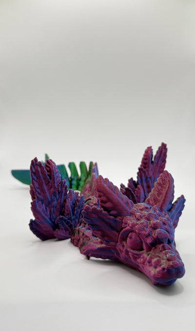 3D Printed Fantasy Axolotl Dragon: Articulated Figurine for Collectors, Kids & Home Decor, Bookshelf Decor, Toddler Room Decor Sensory Toy