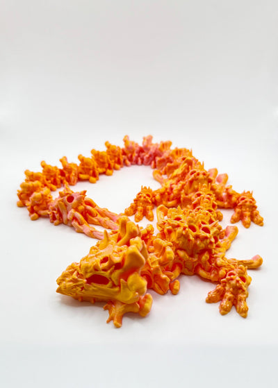 3D Printed Articulated Baby Hollow Dragon Figurine - Fantasy Toy, Collector's Decor, Desk, Sensory Toy, Birthday Gift