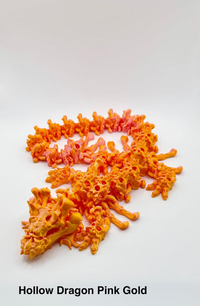 3D Printed Articulated Baby Hollow Dragon Figurine - Fantasy Toy, Collector's Decor, Desk, Sensory Toy, Birthday Gift