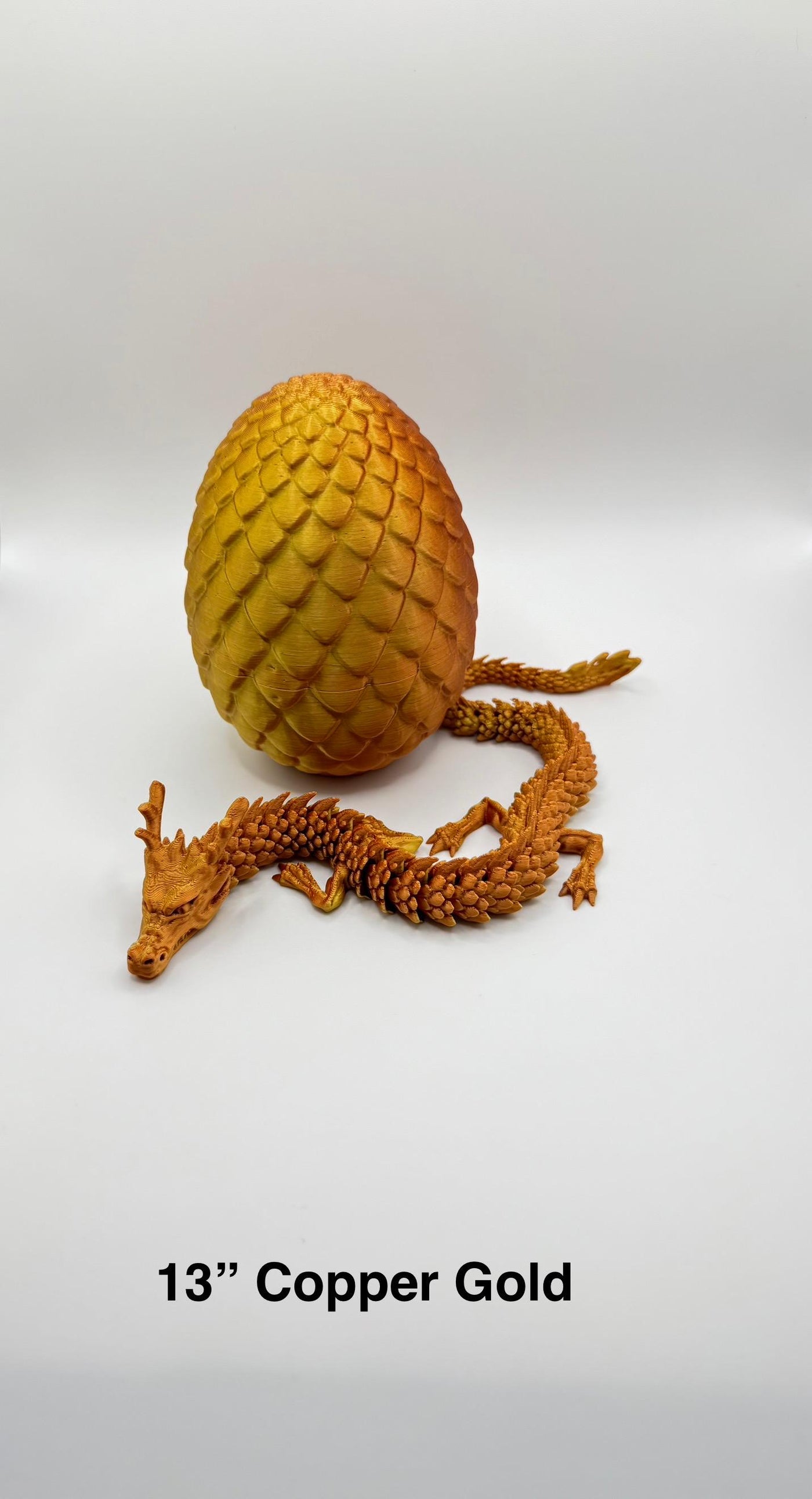 13" 3D Printed Articulated Dragon & Egg Figurine: Fantasy Collectible, Room Decor, Handmade Toy Gift, Toddlers Room Decor, Bookshelf Decor