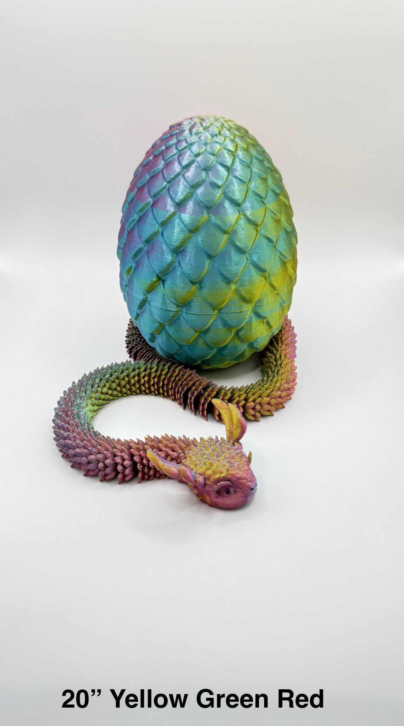 3D Printed Articulated Snake with Egg: Unique Sensory Toy, Bookshelf and Desk Decor, Birthday Gift, Toddlers Room Decor, Easter