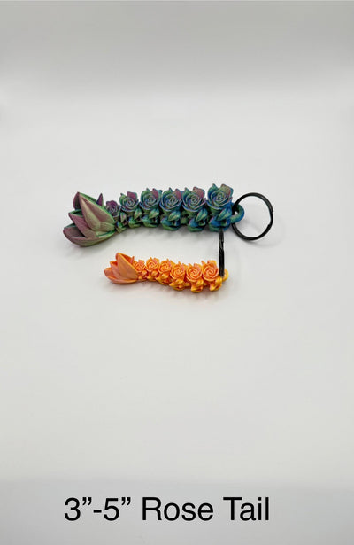 3D Printed Articulated Dragon and Tail Keychain , Unique Gift, Dragon Car Charm, Birthday Gift, Collectible Keyring Accessory, Kids Present