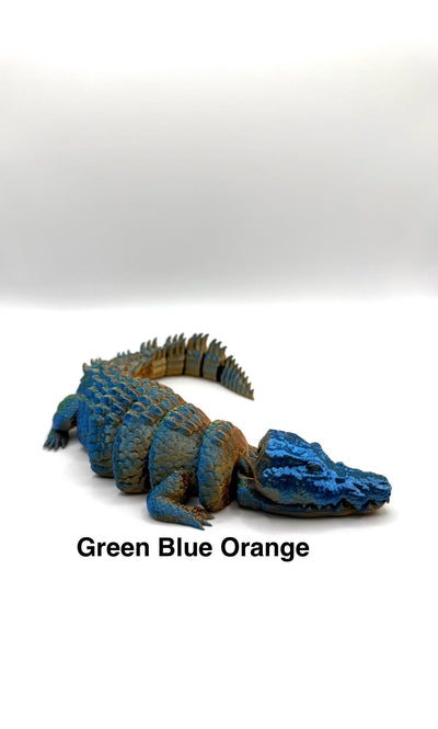 3D Printed Articulated Crocodile Sensory Fidget ToyFantasy Collectible Toddler Room Decor Birthday Gift, Bookshelf and Desk Decor