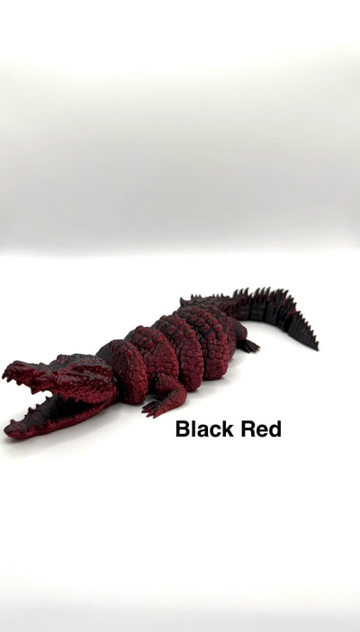 3D Printed Articulated Crocodile Sensory Fidget ToyFantasy Collectible Toddler Room Decor Birthday Gift, Bookshelf and Desk Decor