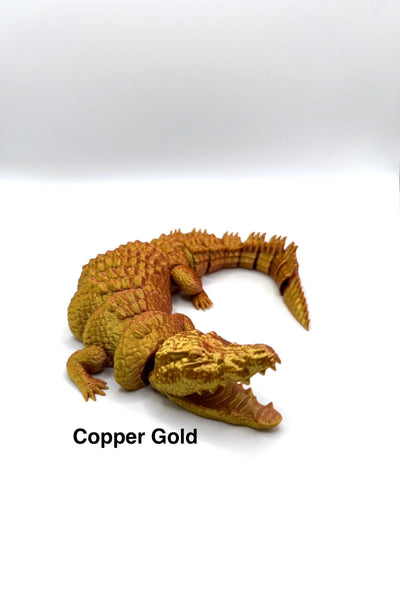3D Printed Articulated Crocodile Sensory Fidget ToyFantasy Collectible Toddler Room Decor Birthday Gift, Bookshelf and Desk Decor