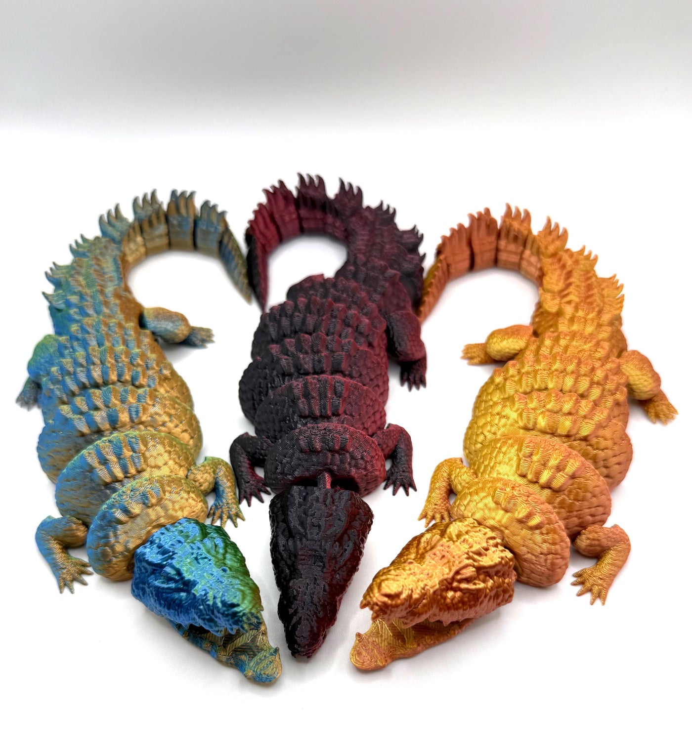 3D Printed Articulated Crocodile Sensory Fidget ToyFantasy Collectible Toddler Room Decor Birthday Gift, Bookshelf and Desk Decor