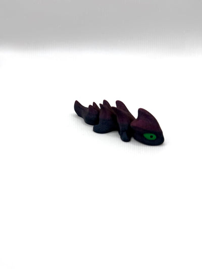3D Printed Articulated Tiny Green Eye Dragon Fantasy Collectible Sensory Toy Gift, Bookshelf and Desk Decor Toddler Room Decor Birthday gift