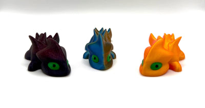 3D Printed Articulated Tiny Green Eye Dragon Fantasy Collectible Sensory Toy Gift, Bookshelf and Desk Decor Toddler Room Decor Birthday gift