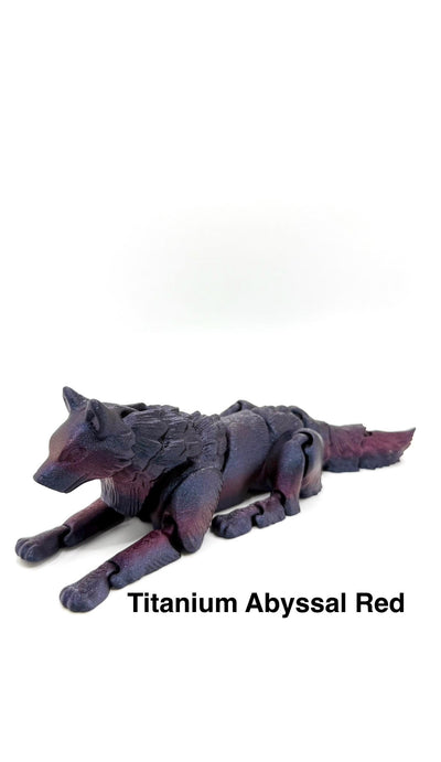 3D Printed Articulated Wolf Sensory Fidget ToyFantasy Collectible Toddler Room Decor Birthday Gift, Bookshelf and Desk Decor