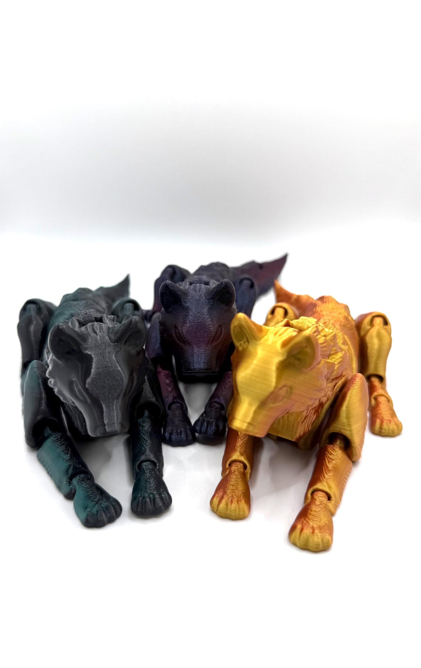 3D Printed Articulated Wolf Sensory Fidget ToyFantasy Collectible Toddler Room Decor Birthday Gift, Bookshelf and Desk Decor