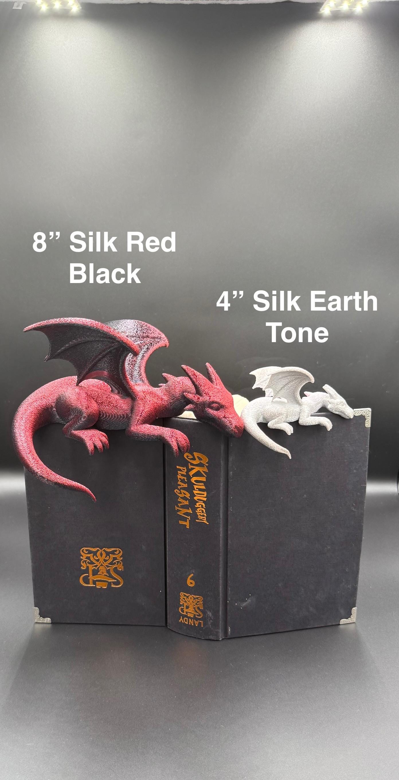 3D Printed Sleeping Bookshelf Dragon Fourth Wing Empyrean Series Inspired Book Nook Decor Bookish Gift Cute Dragon Figurine for Readers