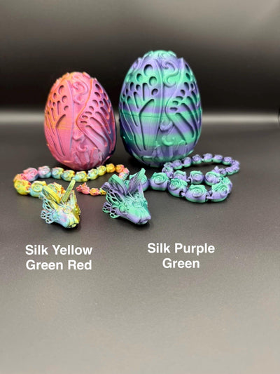 3D Printed Articulated Butterfly Dragon & Egg Fantasy Decor Fantasy Collectible Desk Toy, Toddler Room Bookshelf Decor, Birthday Gift