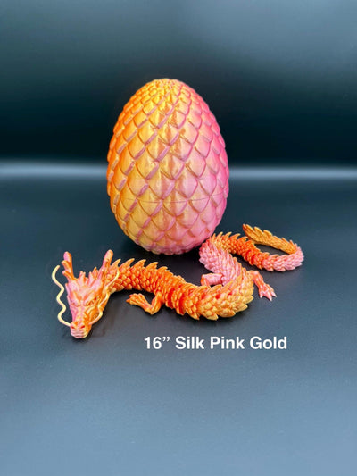 3D Printed Chinese Dragon, Dragon Egg, Articulated Dragon Figurine, Toddler Room Decor, Dragon Toy Handmade Children Toys, Bookshelf Decor