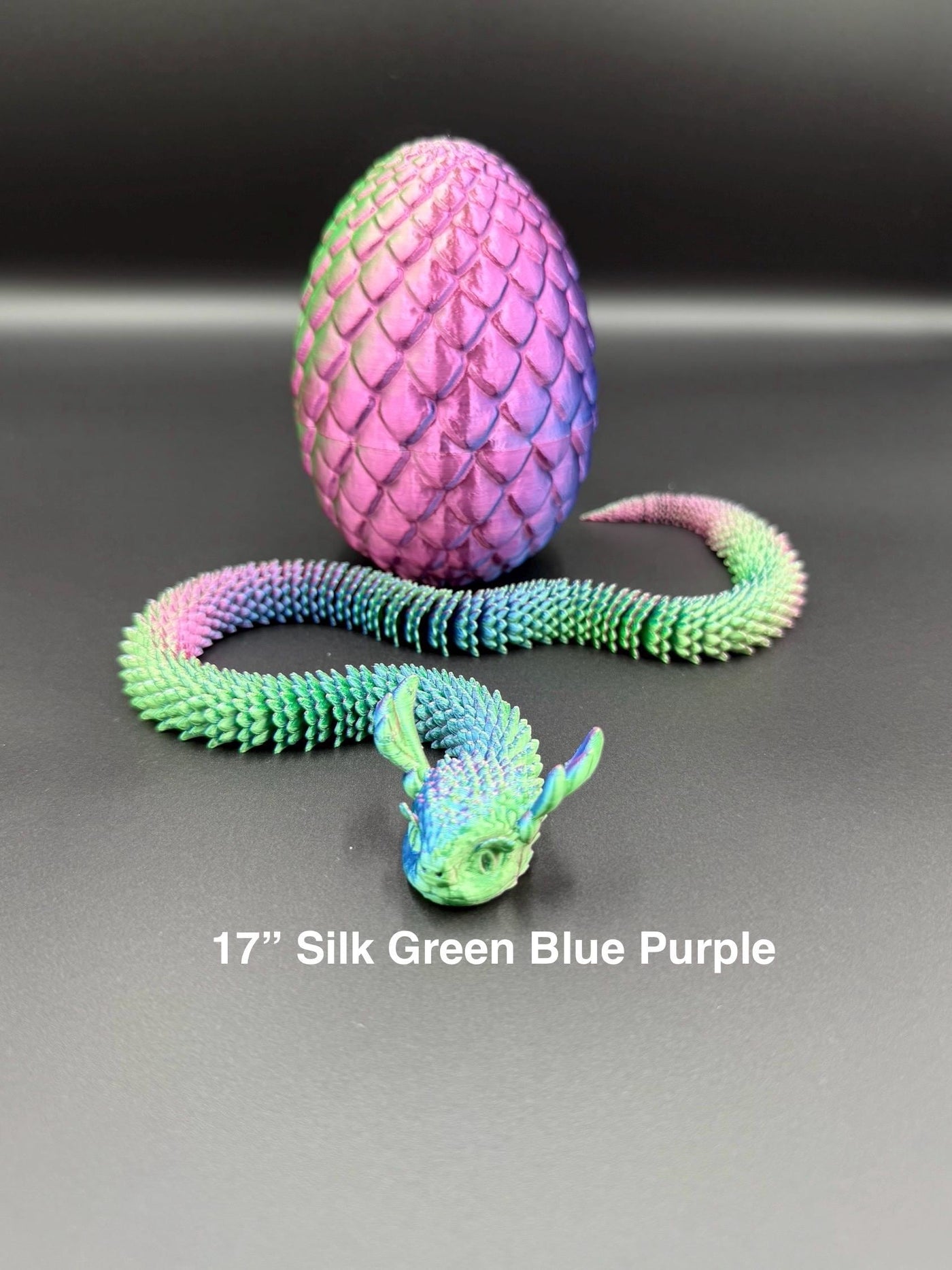 3D Printed Articulated Snake with Egg: Unique Sensory Toy, Bookshelf and Desk Decor, Birthday Gift, Toddlers Room Decor, Easter