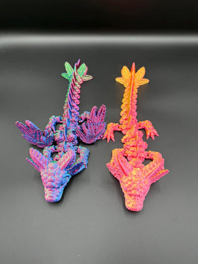 3D Printed Fantasy Axolotl Dragon: Articulated Figurine for Collectors, Kids & Home Decor, Bookshelf Decor, Toddler Room Decor Sensory Toy