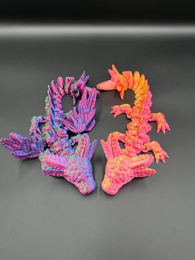 3D Printed Fantasy Axolotl Dragon: Articulated Figurine for Collectors, Kids & Home Decor, Bookshelf Decor, Toddler Room Decor Sensory Toy