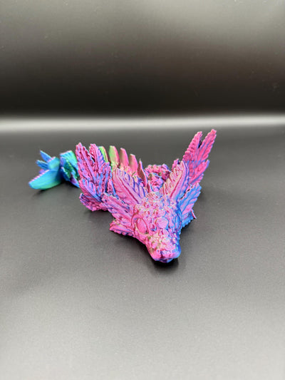 3D Printed Fantasy Axolotl Dragon: Articulated Figurine for Collectors, Kids & Home Decor, Bookshelf Decor, Toddler Room Decor Sensory Toy