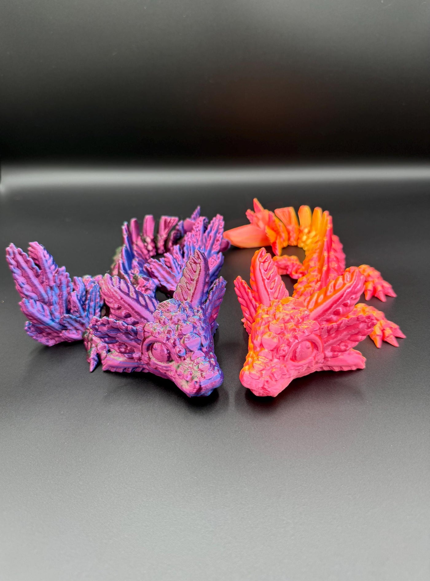 3D Printed Fantasy Axolotl Dragon: Articulated Figurine for Collectors, Kids & Home Decor, Bookshelf Decor, Toddler Room Decor Sensory Toy