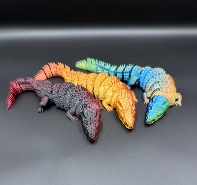 3D Printed Articulated Crocodile – Flexible Poseable Fidget Toy, Realistic Crocodile Figurine, Desk Decoration & Unique Gift for Animal Love
