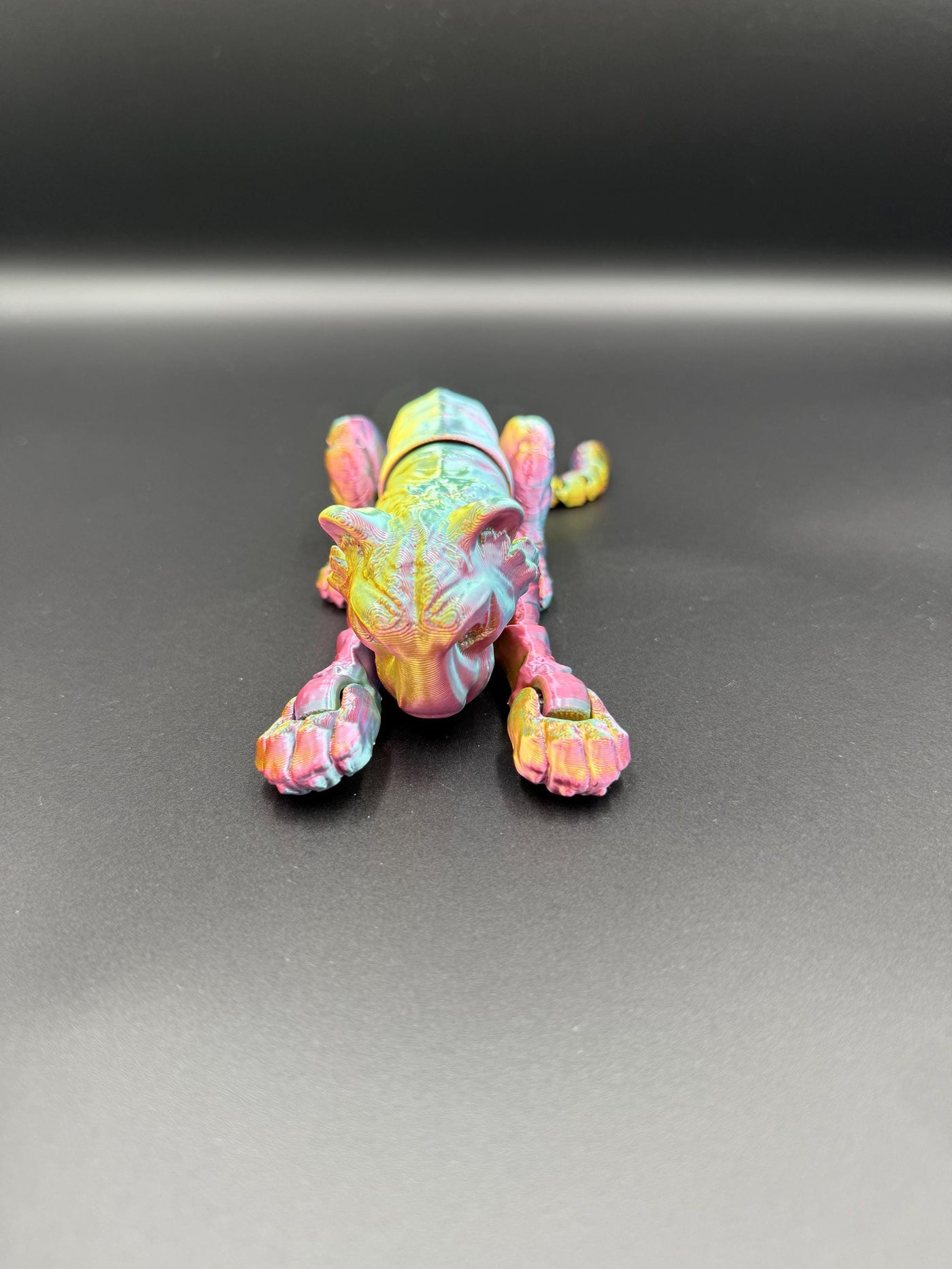 3D Printed Articulated Tiger – Poseable Fidget Toy, Fantasy Animal Figurine, Sensory Desk Toy, Bookshelf Decor & Unique Birthday Gift