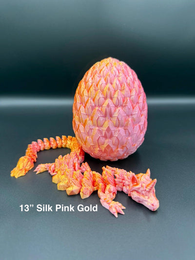 3D Printed Articulated Alicorn Unicorn Dragon with Egg Fantasy Collectible Desk Toy, Toddler Room & Bookshelf Decor, Birthday Gift,
