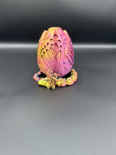3D Printed Articulated Butterfly Dragon & Egg Fantasy Decor Fantasy Collectible Desk Toy, Toddler Room Bookshelf Decor, Birthday Gift