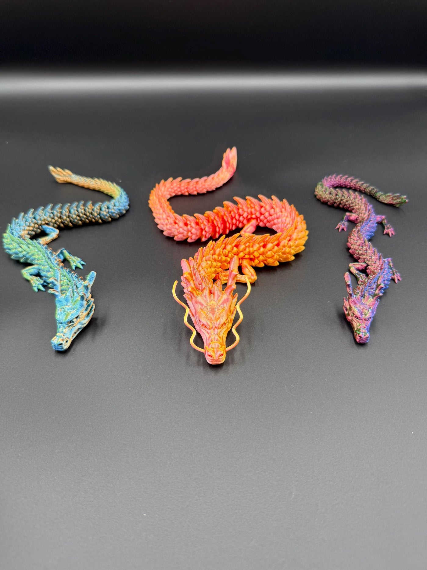 3D Printed Articulated Chinese Dragon and Egg Fantasy Figurine, Collectible & Sensory Toy, Bookshelf and Desk Decor, Toddler Room Decor