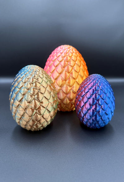 3D Printed Articulated Chinese Dragon and Egg Fantasy Figurine, Collectible & Sensory Toy, Bookshelf and Desk Decor, Toddler Room Decor