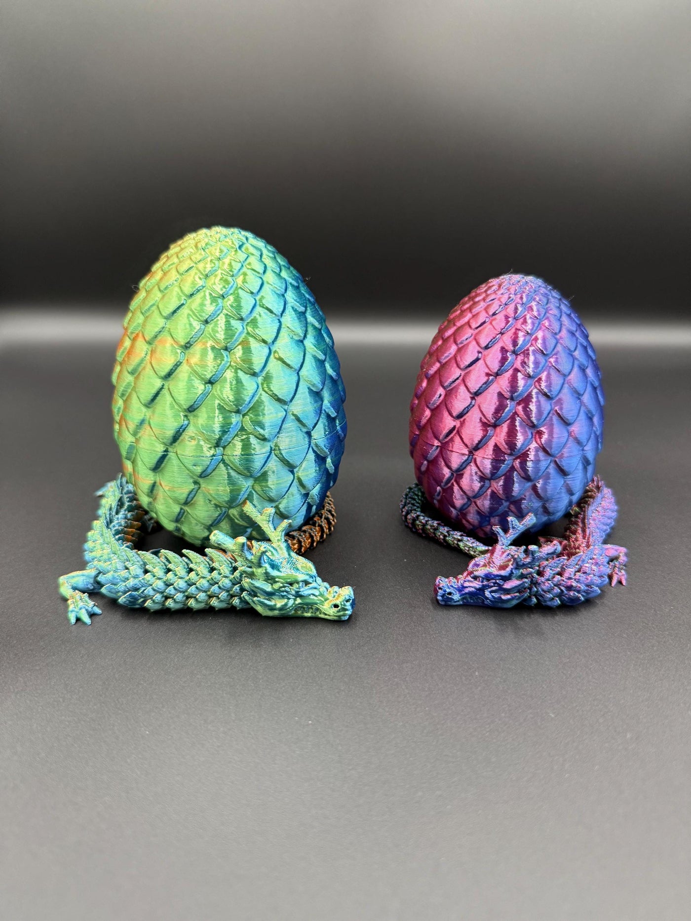 3D Printed Articulated Chinese Dragon and Egg Fantasy Figurine, Collectible & Sensory Toy, Bookshelf and Desk Decor, Toddler Room Decor
