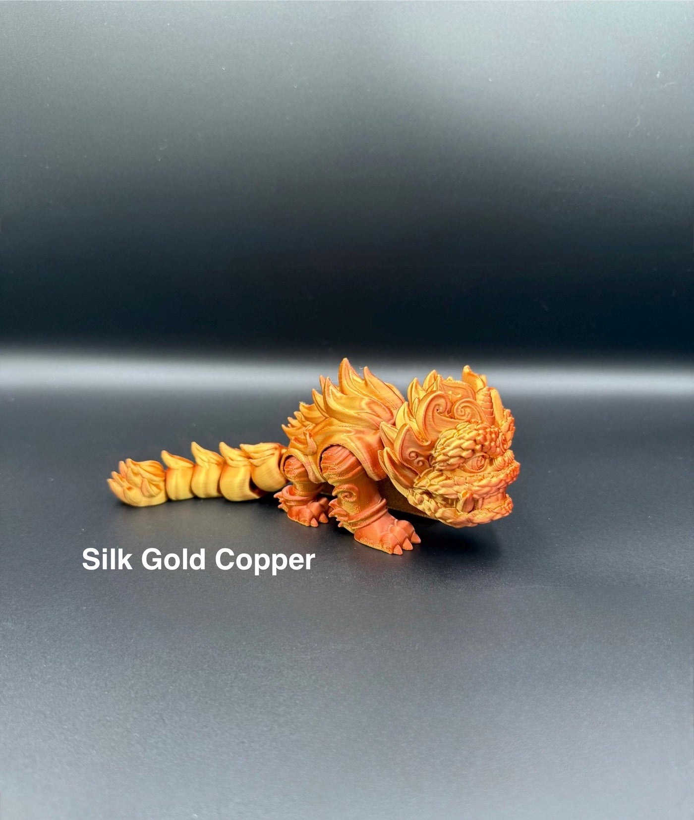 3D Printed Articulated Chinese Kirin Lion Poseable Mythical Beast Figurine, Fantasy Fidget Toy, Desk & Bookshelf Decor, Gift for Collectors