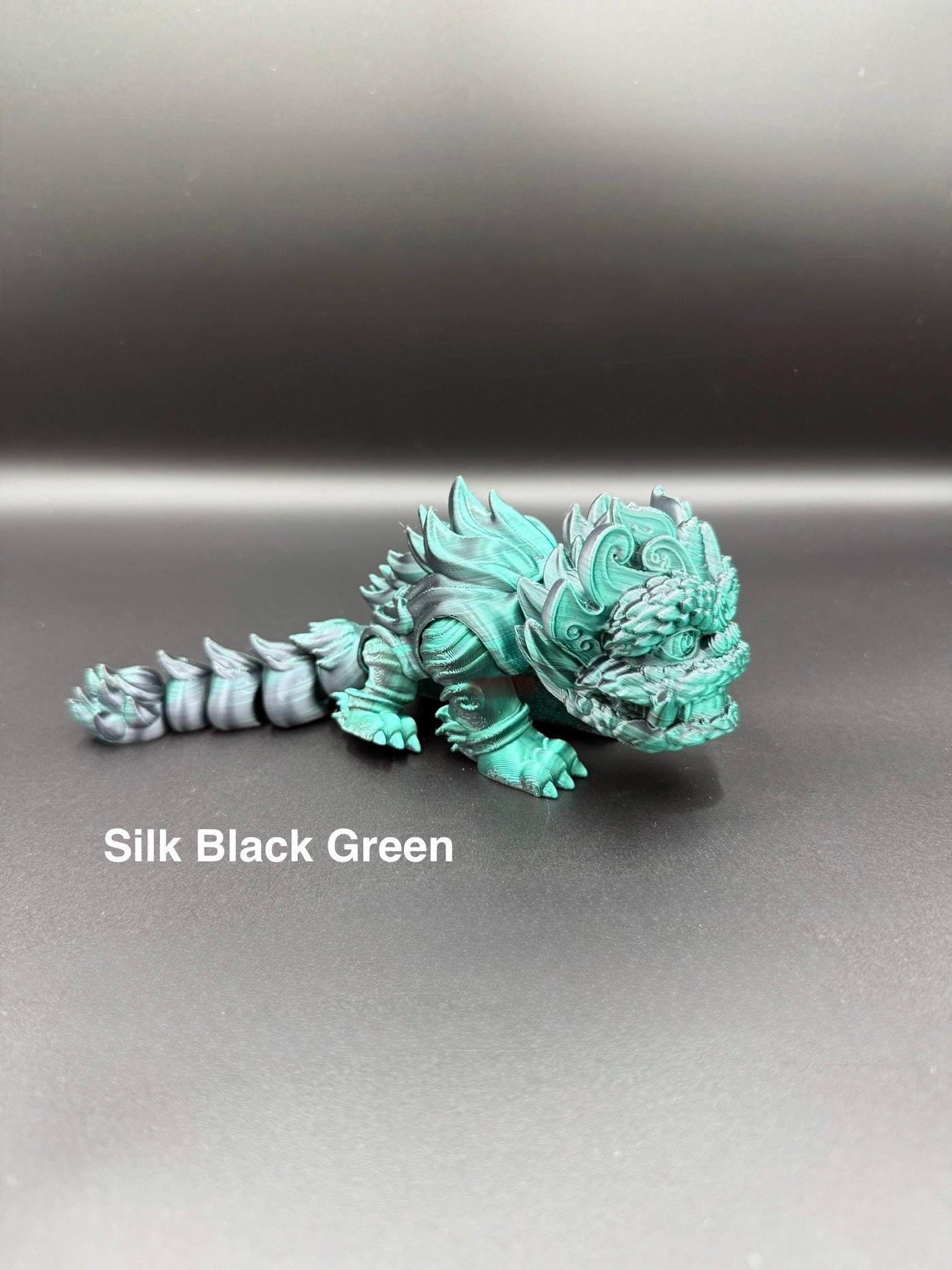 3D Printed Articulated Chinese Kirin Lion Poseable Mythical Beast Figurine, Fantasy Fidget Toy, Desk & Bookshelf Decor, Gift for Collectors