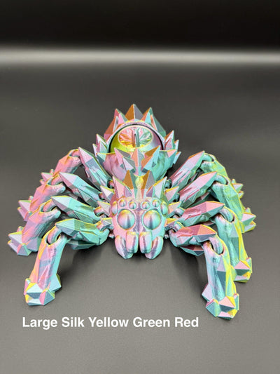 3D Printed Articulated Spider Fidget – Flexible Poseable Spider Toy, Creepy Crawly Figurine, Halloween Desk Décor & Stress Relief Gift