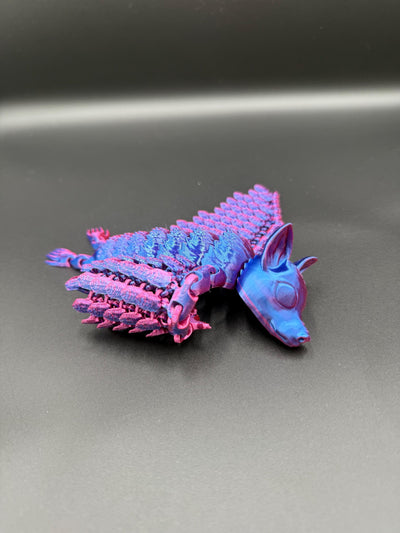 3D Printed Articulated Flexi Bat – Poseable Fidget Toy Flexible Bat Figurine Spooky Halloween Decoration Gothic Home Décor Creepy Cute Gift
