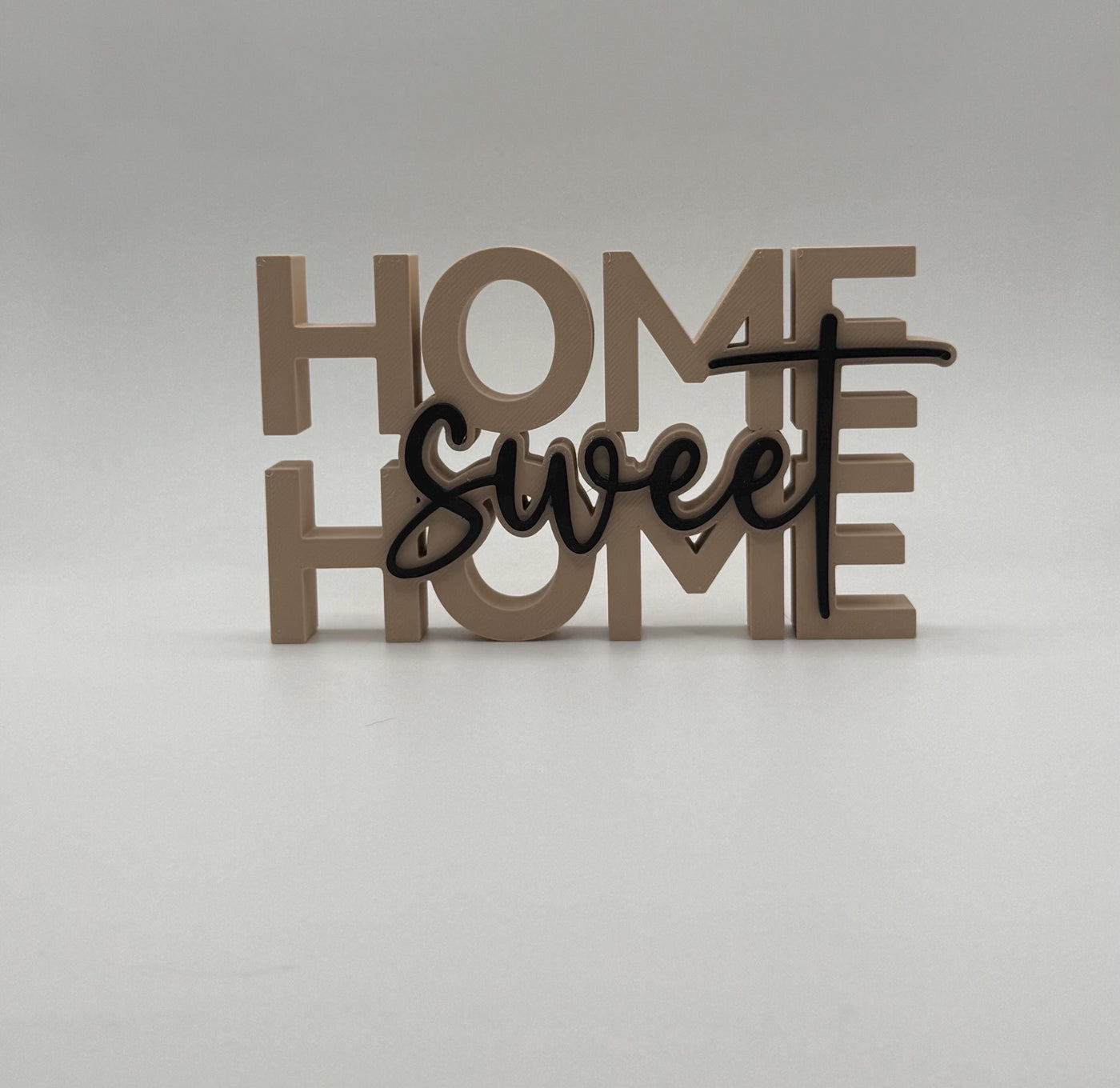 3D Printed “Home Sweet Home” Sign – Standing Lettering Décor Modern Tabletop bookshelf decor Housewarming Gift Decor Sign Home Decoration