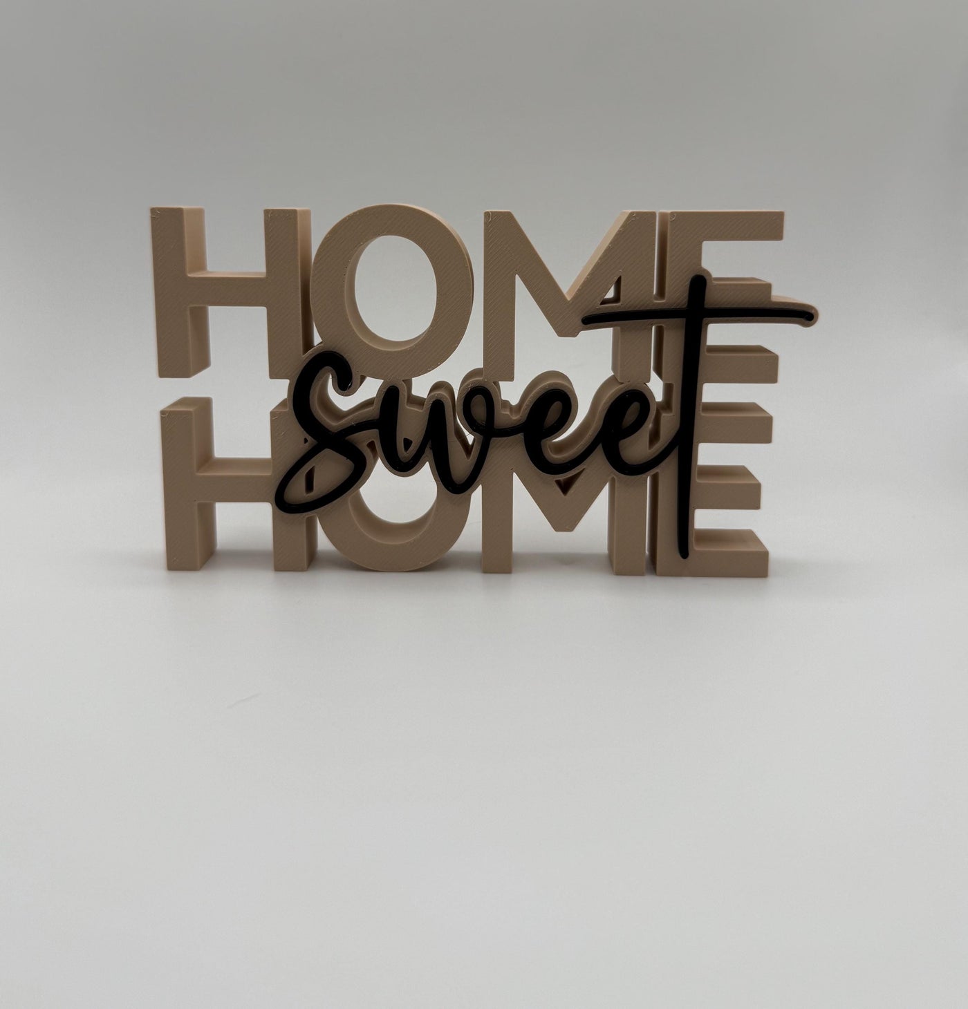 3D Printed “Home Sweet Home” Sign – Standing Lettering Décor Modern Tabletop bookshelf decor Housewarming Gift Decor Sign Home Decoration