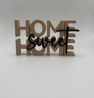 3D Printed “Home Sweet Home” Sign – Standing Lettering Décor Modern Tabletop bookshelf decor Housewarming Gift Decor Sign Home Decoration