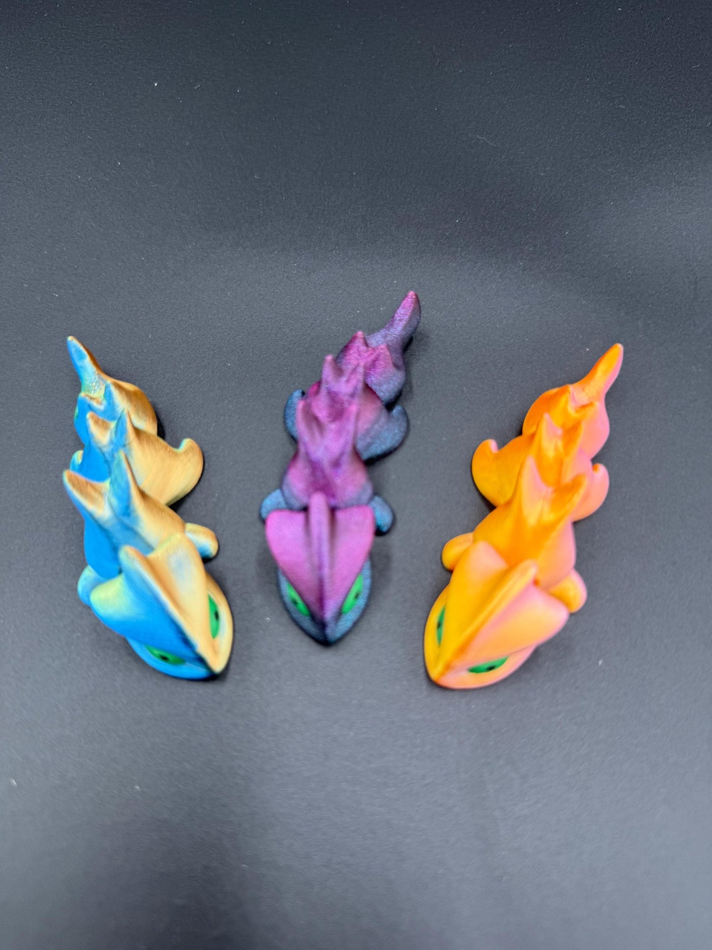 3D Printed Articulated Green Eye Dragon Flexible Fantasy Figurine Dragon Fidget Toy Mythical Creature Collectible Gift for Dragon Love