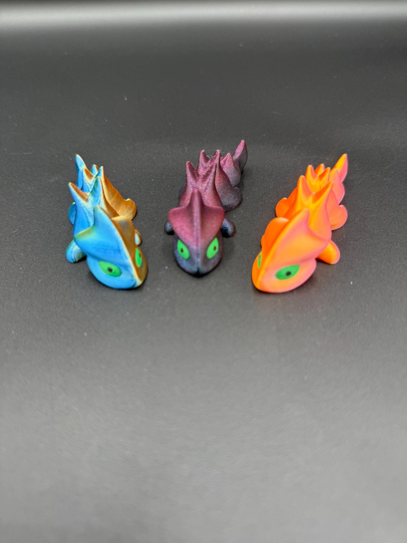 3D Printed Articulated Green Eye Dragon Flexible Fantasy Figurine Dragon Fidget Toy Mythical Creature Collectible Gift for Dragon Love