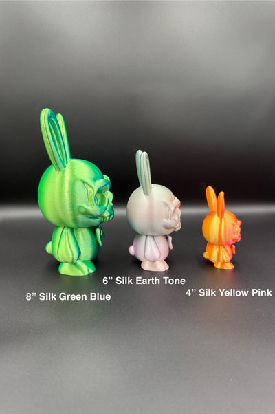 3D Printed Skull Bunny Figurine – Gothic Bunny Statue, Creepy Cute Desk Decor, Spooky Halloween Collectible, Unique Gift for Rabbit Lovers