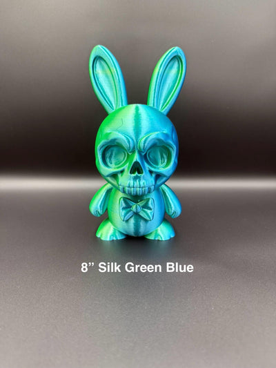 3D Printed Skull Bunny Figurine – Gothic Bunny Statue, Creepy Cute Desk Decor, Spooky Halloween Collectible, Unique Gift for Rabbit Lovers
