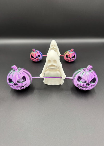 3D Printed Deadlift Ghost Figurine Funny Gym Ghost Statue, Halloween Desk Decor, Spooky Weightlifting Collectible, Unique Fitness Gift