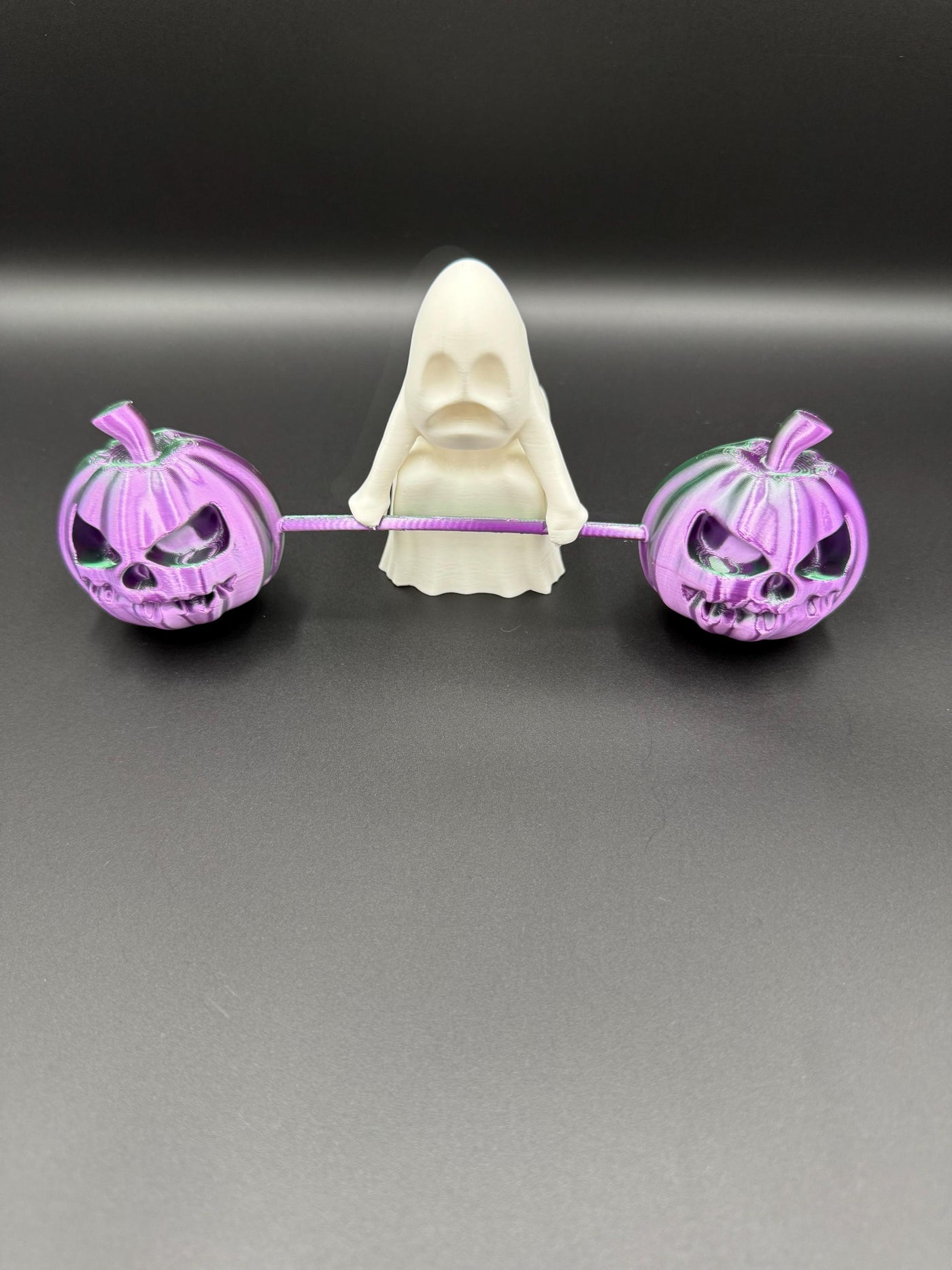 3D Printed Deadlift Ghost Figurine Funny Gym Ghost Statue, Halloween Desk Decor, Spooky Weightlifting Collectible, Unique Fitness Gift