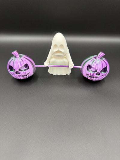 3D Printed Deadlift Ghost Figurine Funny Gym Ghost Statue, Halloween Desk Decor, Spooky Weightlifting Collectible, Unique Fitness Gift