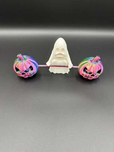 3D Printed Deadlift Ghost Figurine Funny Gym Ghost Statue, Halloween Desk Decor, Spooky Weightlifting Collectible, Unique Fitness Gift