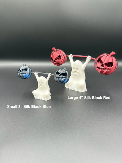 3D Printed Snatch Ghost Figurine – Funny Weightlifting Ghost Statue, Halloween Desk Decor, Spooky Gym Collectible, Unique Fitness Gift Idea