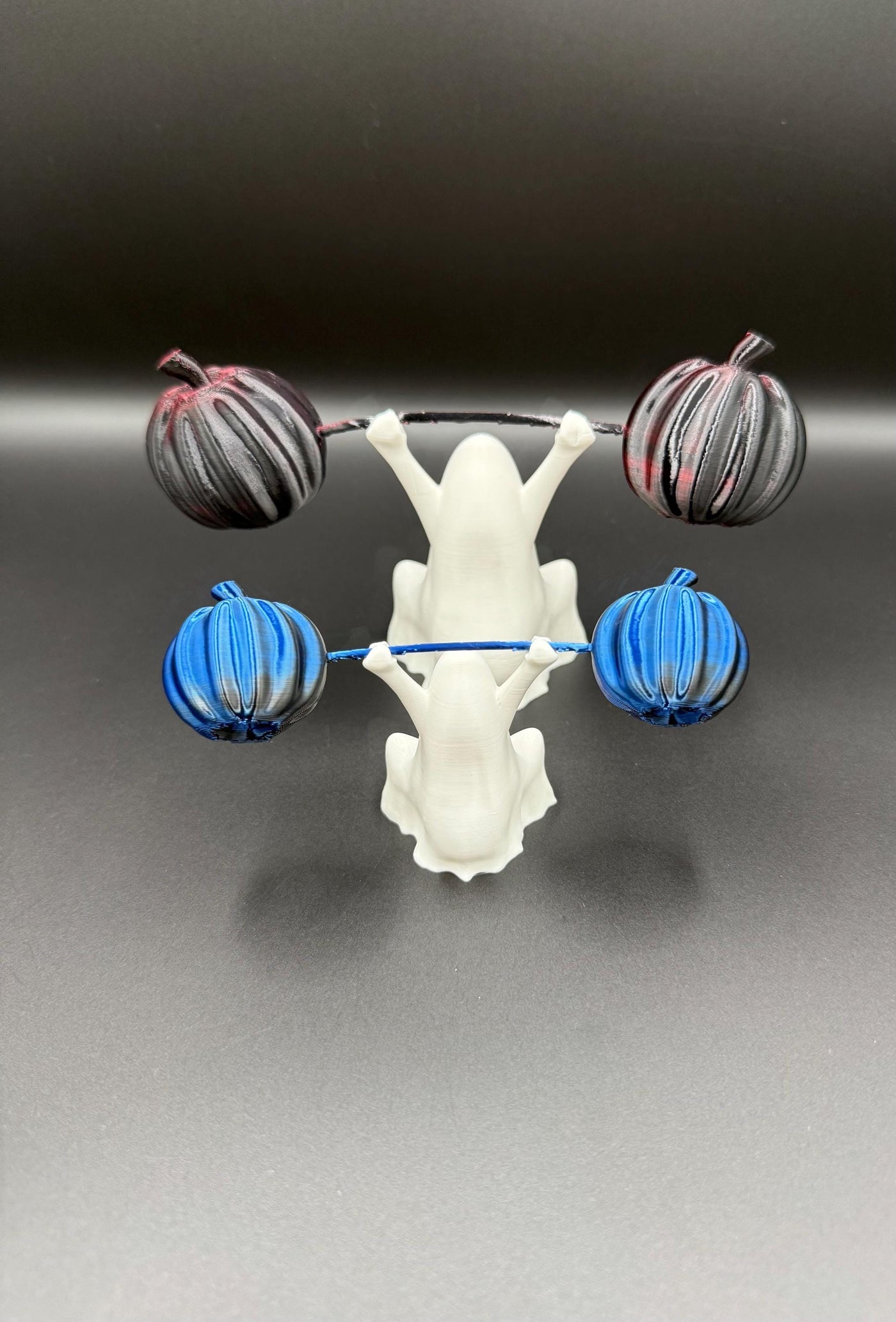 3D Printed Snatch Ghost Figurine – Funny Weightlifting Ghost Statue, Halloween Desk Decor, Spooky Gym Collectible, Unique Fitness Gift Idea