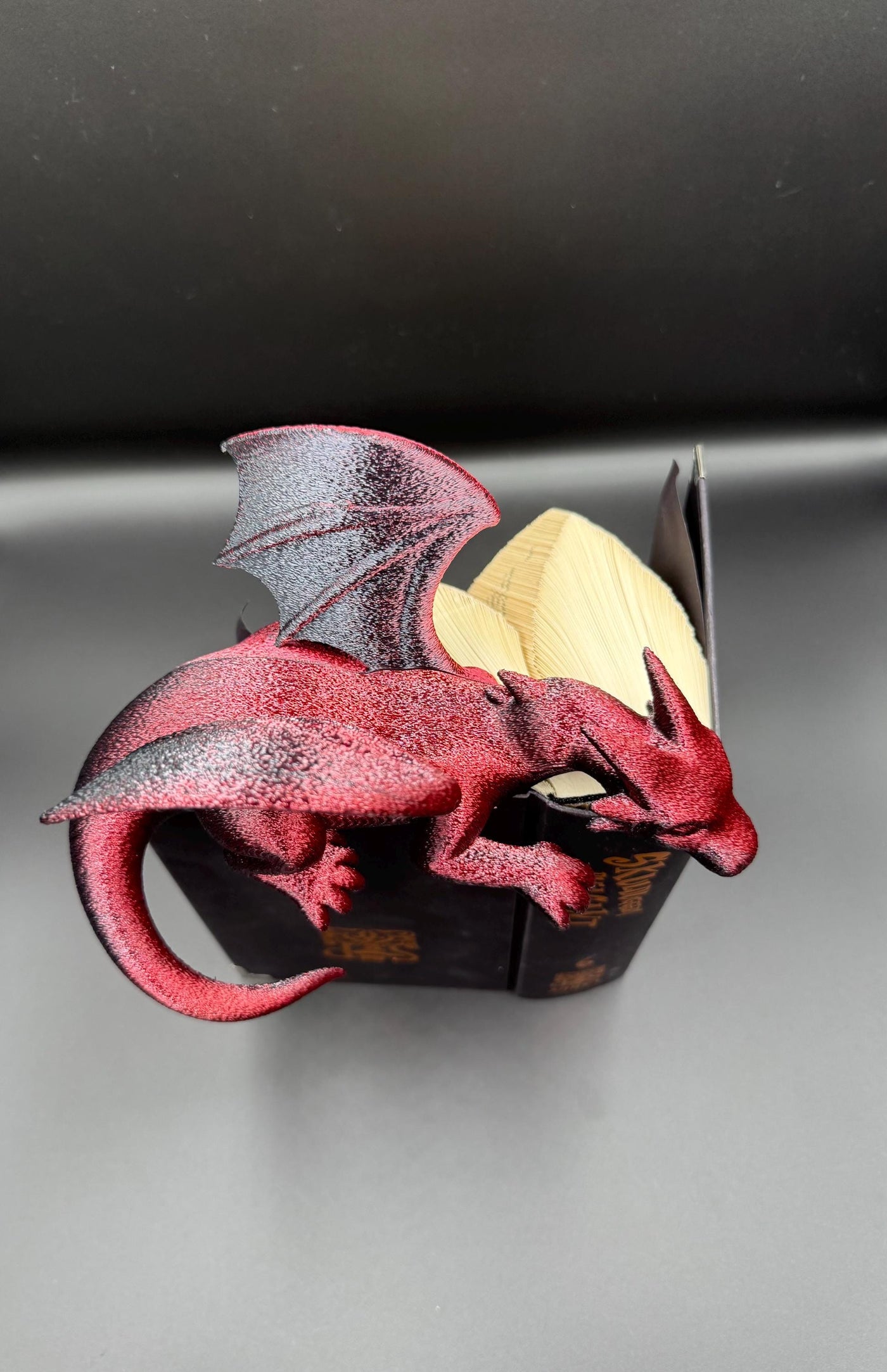 3D Printed Sleeping Bookshelf Dragon Fourth Wing Empyrean Series Inspired Book Nook Decor Bookish Gift Cute Dragon Figurine for Readers